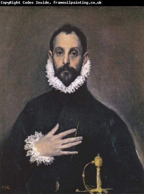 El Greco Nobleman with his Hand on his chest
